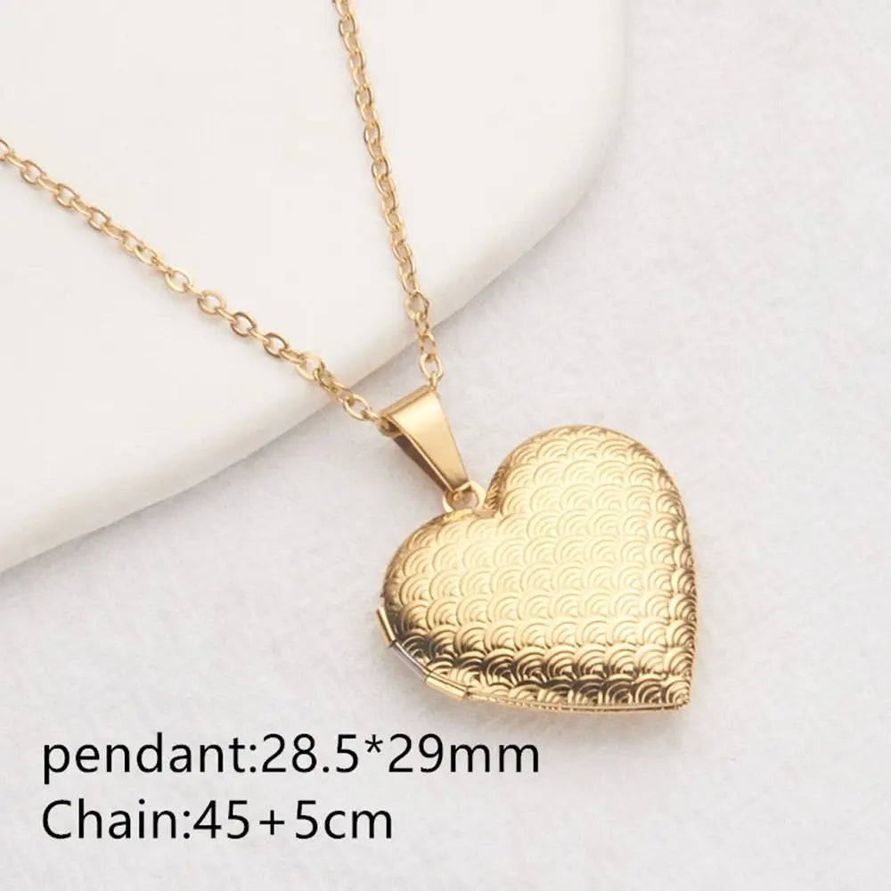 Floral Heart Locket Necklace