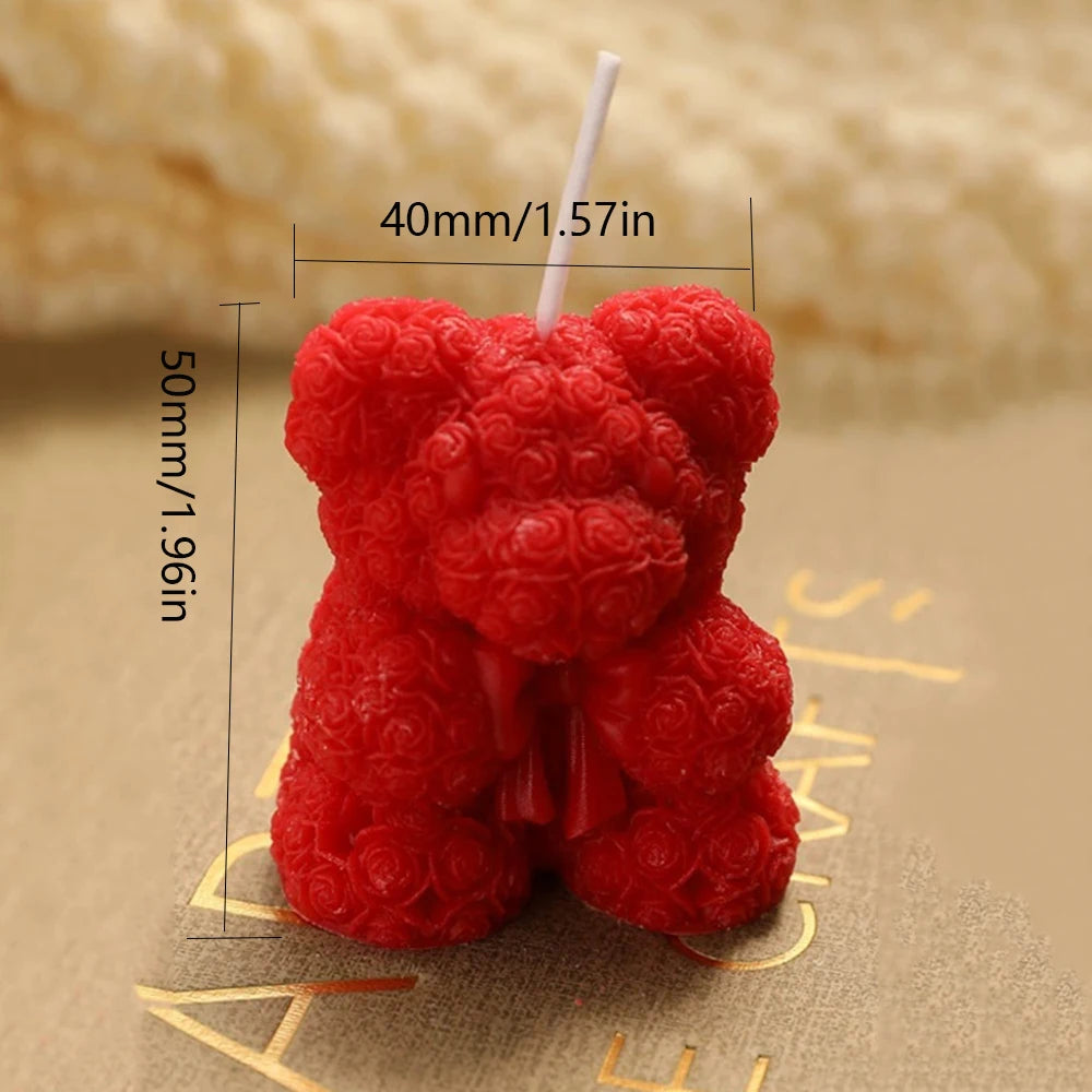 DIY Rose Bear Candle Gift