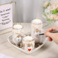 Wooden Heart Tray Candle Holders