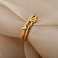Stainless Double Heart Ring