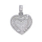 Iced CZ Heart Pendant Necklace