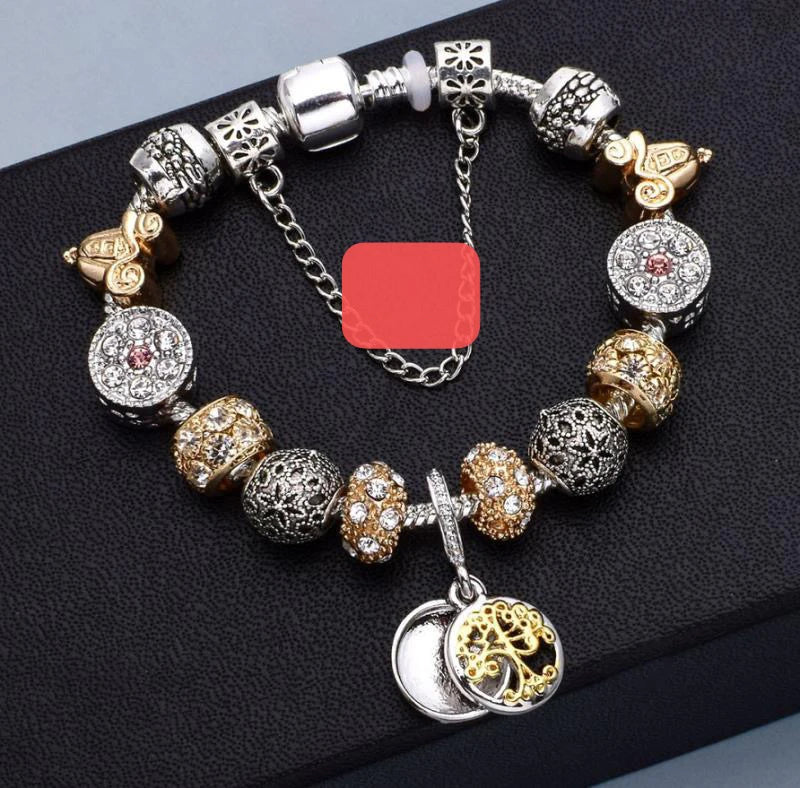 Pink Crystal Bead Bracelet