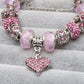 Pink Crystal Bead Bracelet