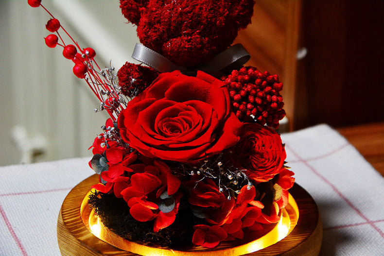 Eternal Rose Teddy Set