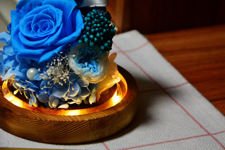 Lighted Rose Teddy Box