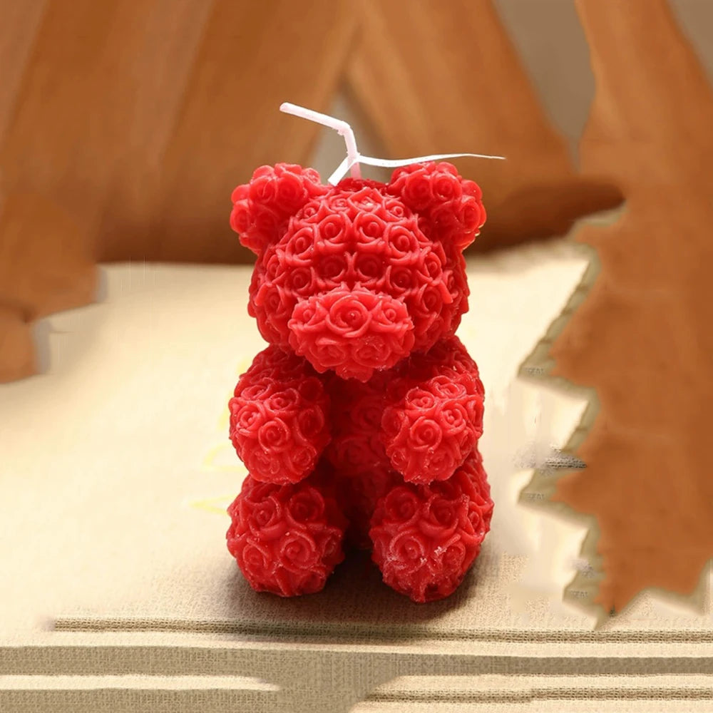 DIY Rose Bear Candle Gift