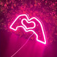 Hand Heart Neon Light