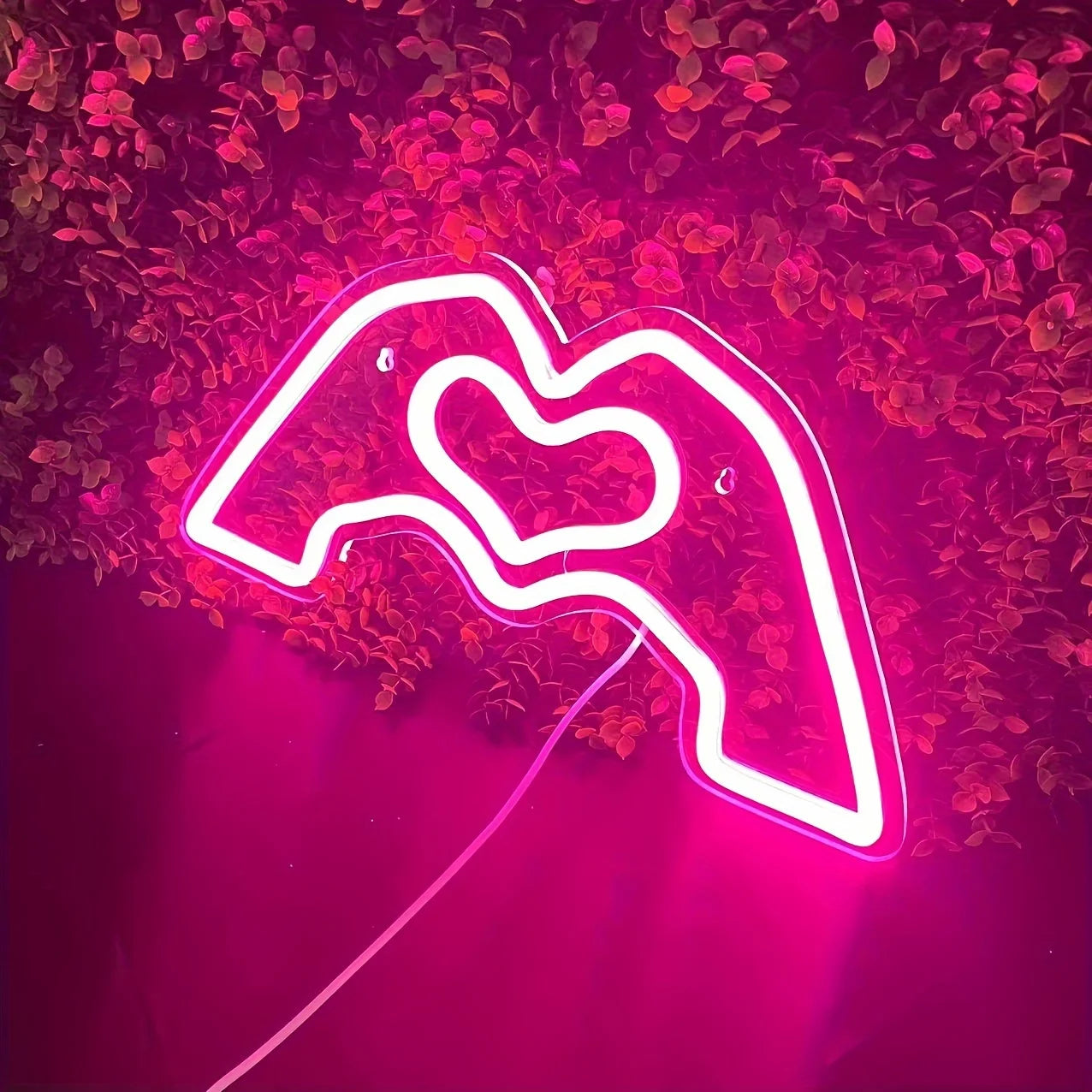 Hand Heart Neon Light