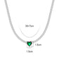 18K CZ Heart Tennis Necklace
