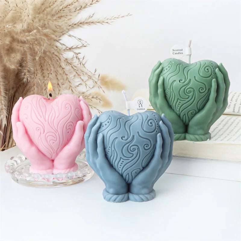 Handheld Heart Candle Mold
