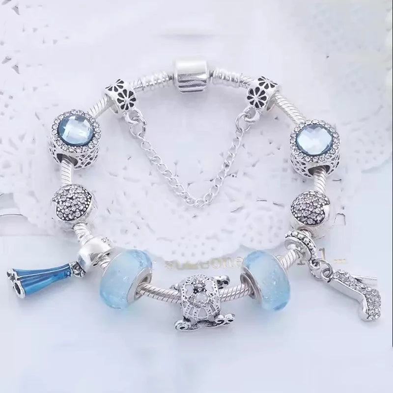 Pink Crystal Bead Bracelet