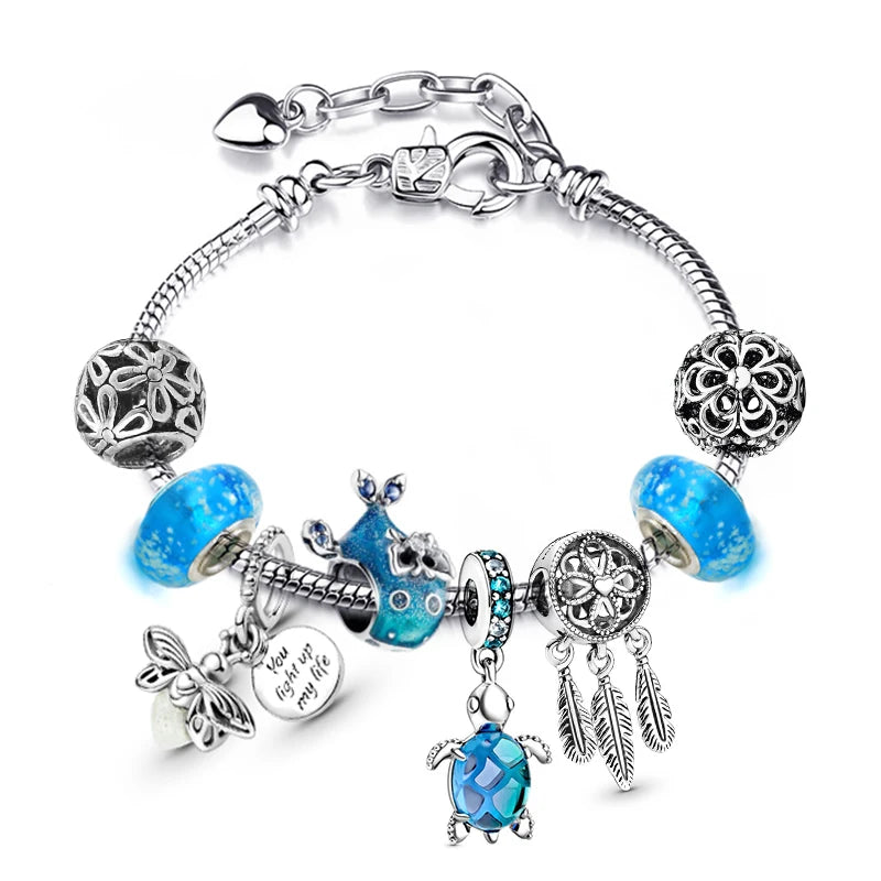 Pink Crystal Bead Bracelet