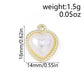 Pearl Heart Charms 10pcs