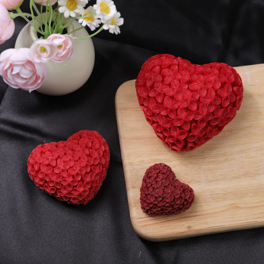 3D Heart Candle Mold