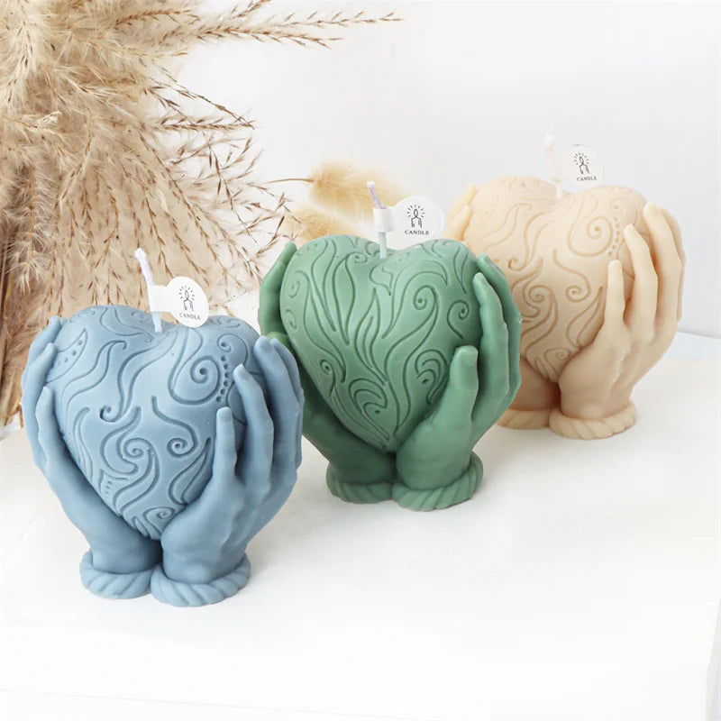 Handheld Heart Candle Mold