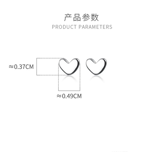 925 Mini Heart Studs