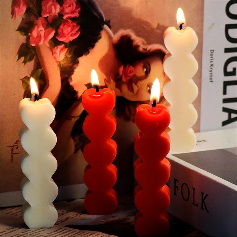 Heart Taper Candle Molds