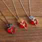 Gothic Rose Heart Necklace