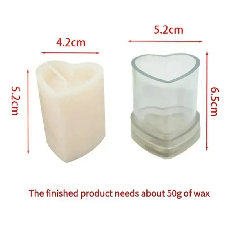 Heart Column Candle Mold