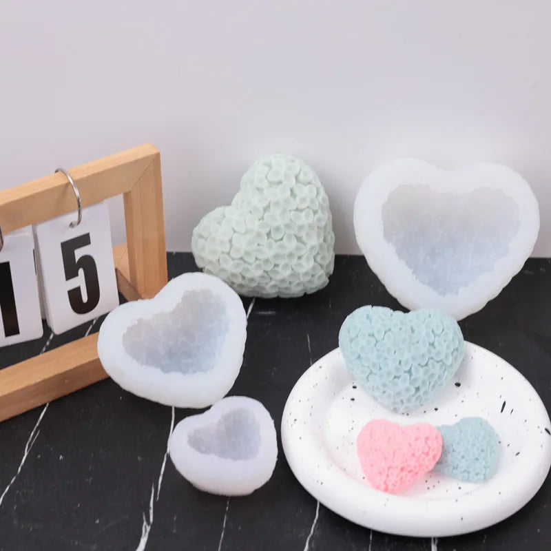 3D Heart Candle Mold