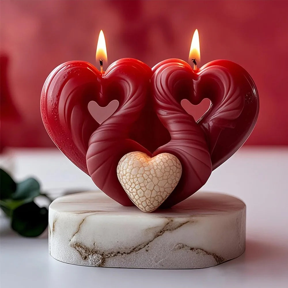 3D Heart Candle Mold Base