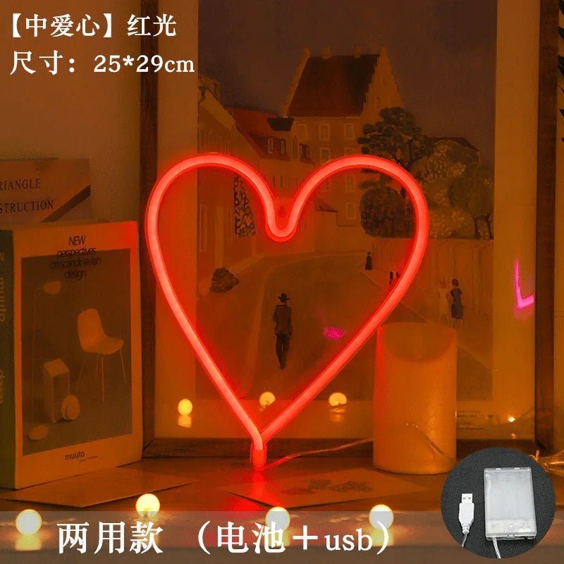 Heart Neon Wall Light