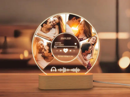 Personalized Heart Frame Light
