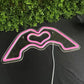 Hand Heart Neon Light
