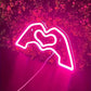 Hand Heart Neon Light