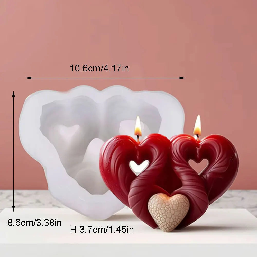3D Heart Candle Mold Base