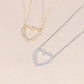 5A CZ Hollow Heart Pendant