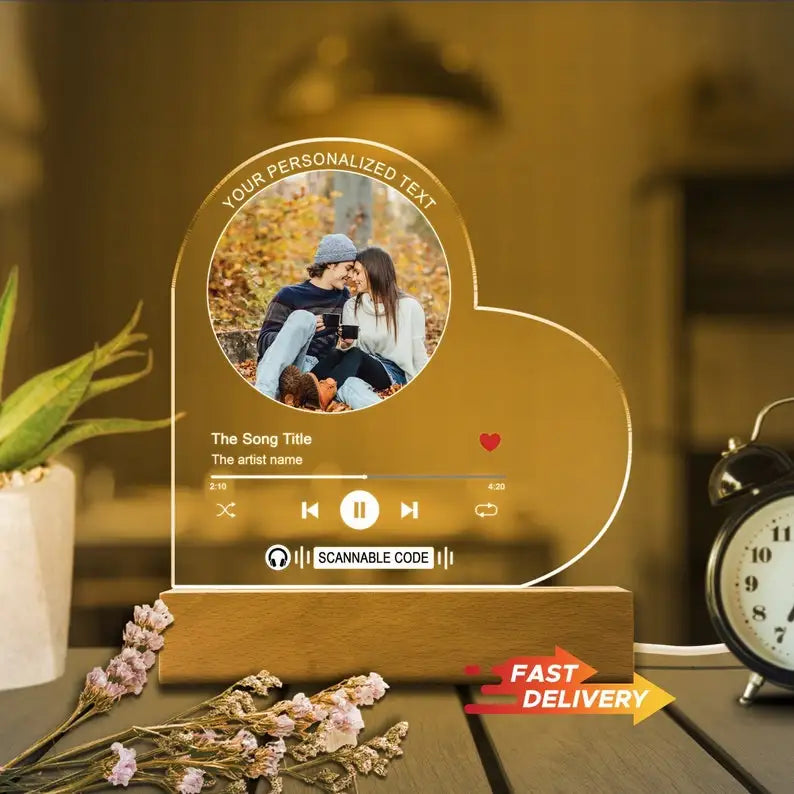 Personalized Heart Frame Light