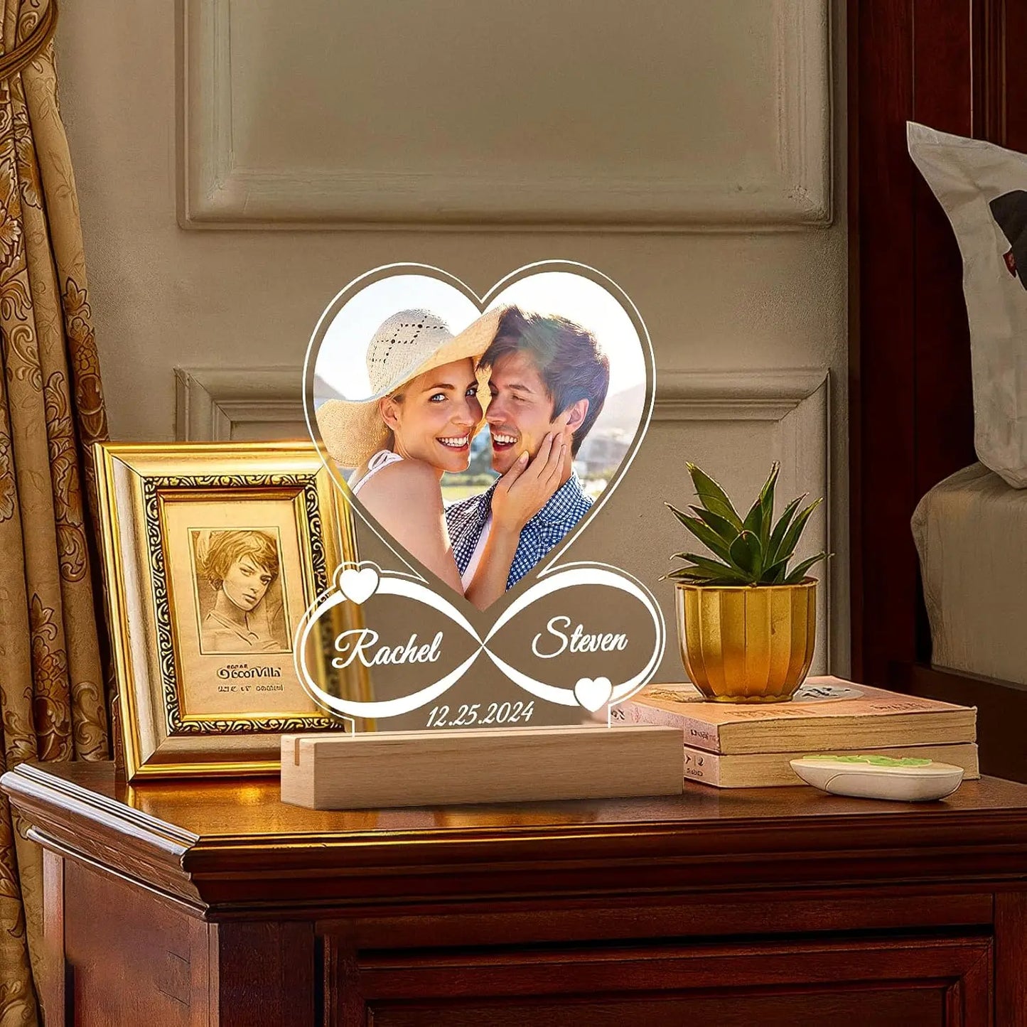 Personalized Heart Frame Light