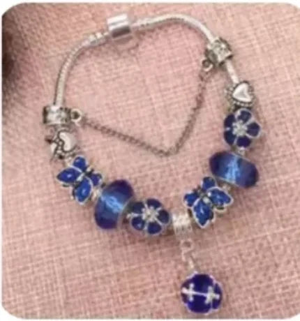 Pink Crystal Bead Bracelet