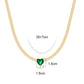 18K CZ Heart Tennis Necklace