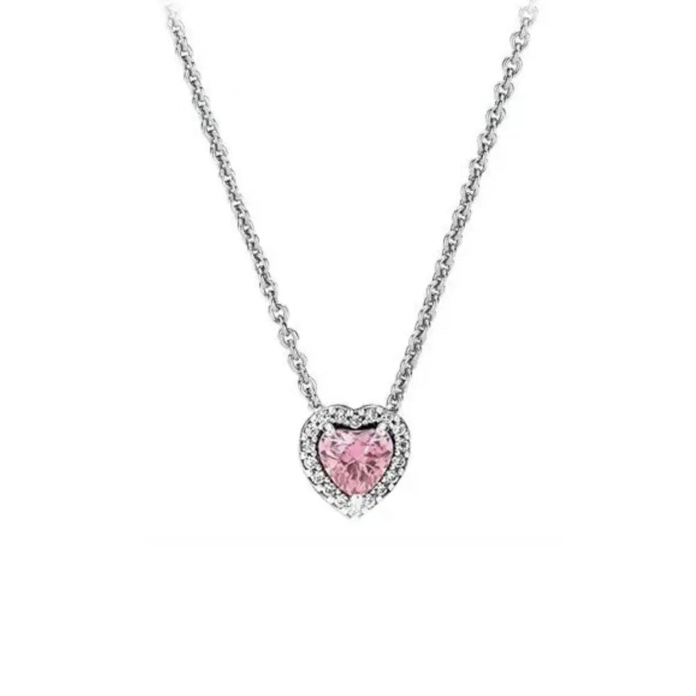 925 Multicolor Heart Necklace