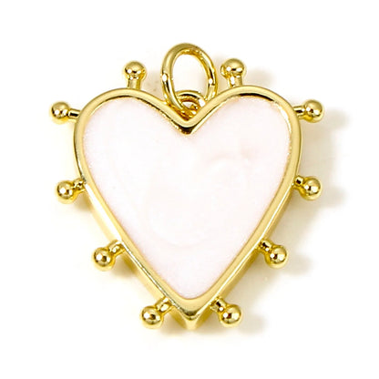 Multicolor Enamel Heart Pendant