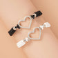 Black White Heart Rope Bracelets