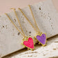 Multicolor Enamel Heart Pendant
