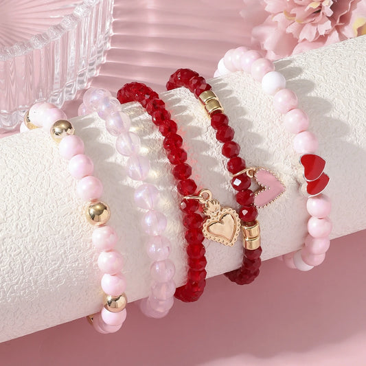 Sweet Heart Beaded Bracelet