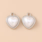 Pearl Heart Charms 10pcs
