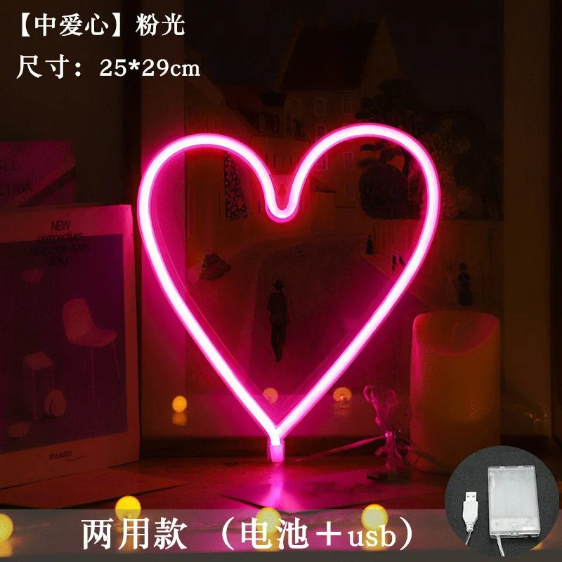 Heart Neon Wall Light