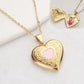 Floral Heart Locket Necklace