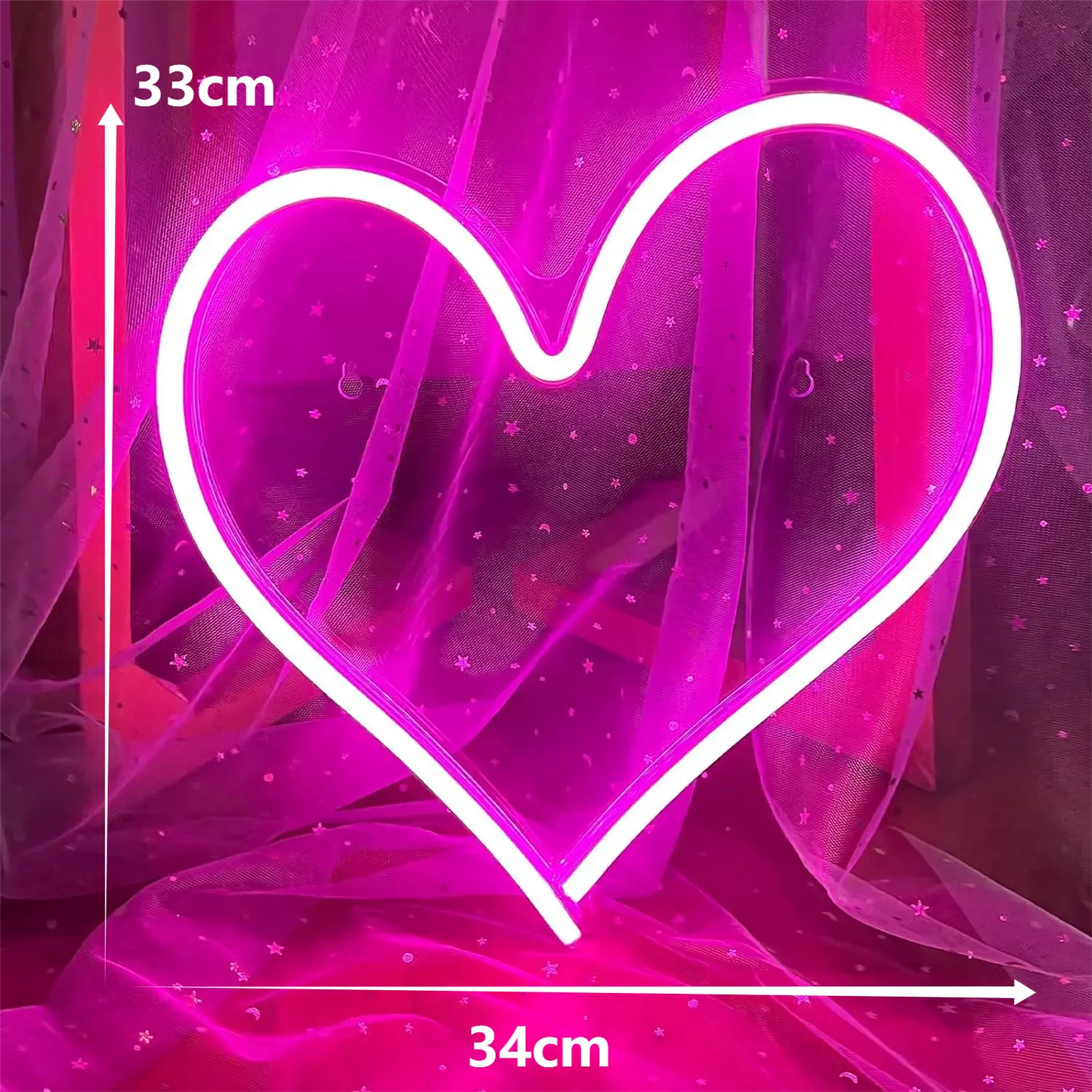 Pink Heart Neon Sign