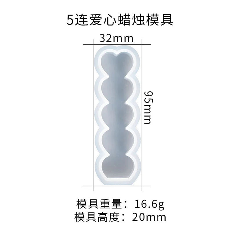 Heart Taper Candle Molds