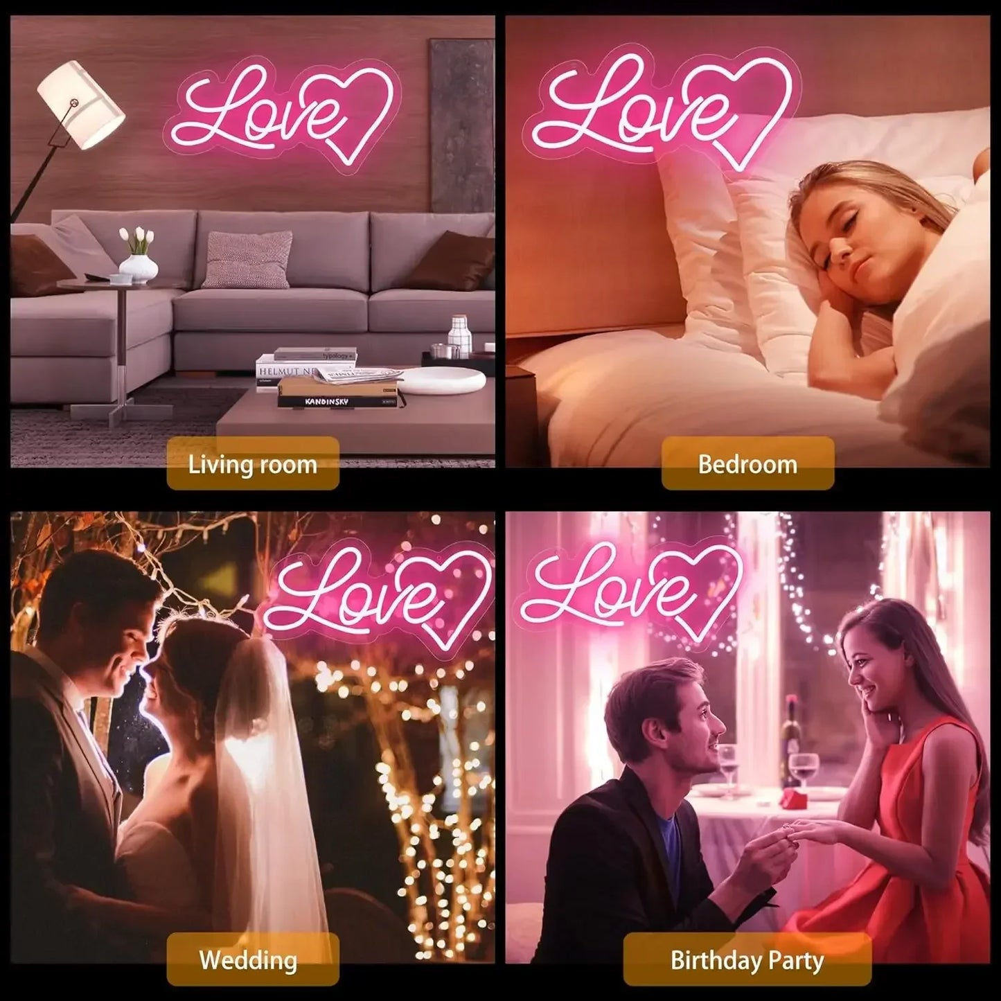 Love Heart Neon Wall Sign