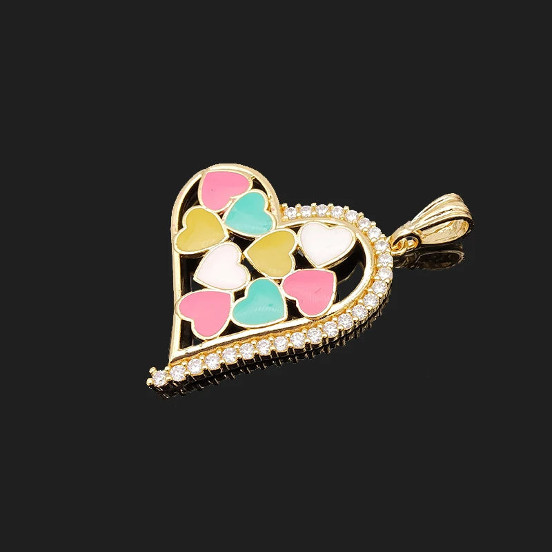 Colorful Heart Mini Pendant