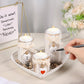 Wooden Heart Tray Candle Holders