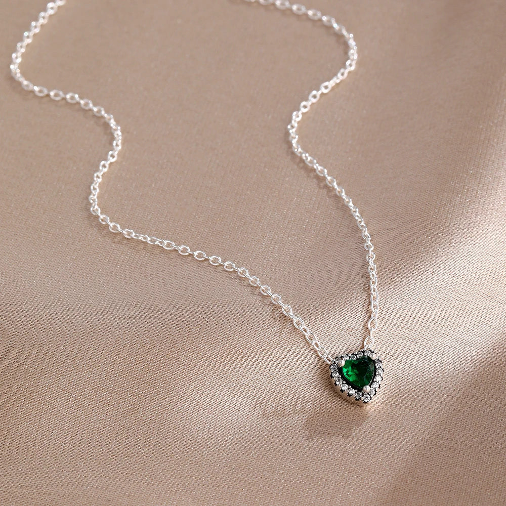 925 Multicolor Heart Necklace