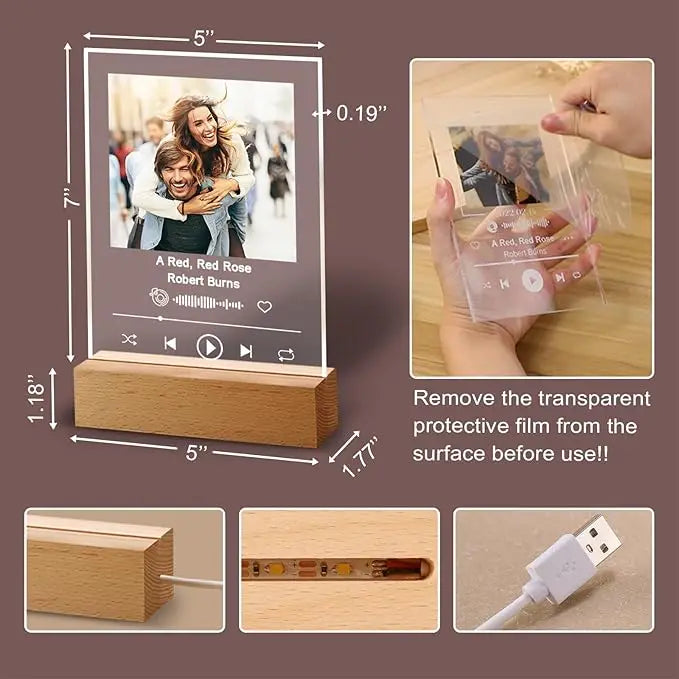 Personalized Heart Frame Light